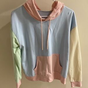 Pastel Colorblock Hoodie